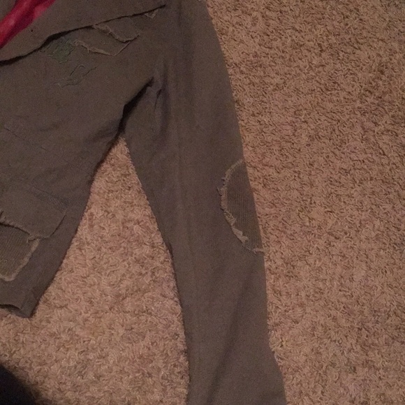 Chopin Roma blazer kaki green with fuchsia inside - Picture 2 of 8